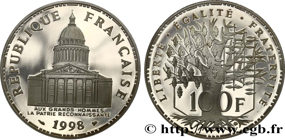 100 francs Panthéon, BE (Belle Épreuve) 1998 F.451/21 FDC