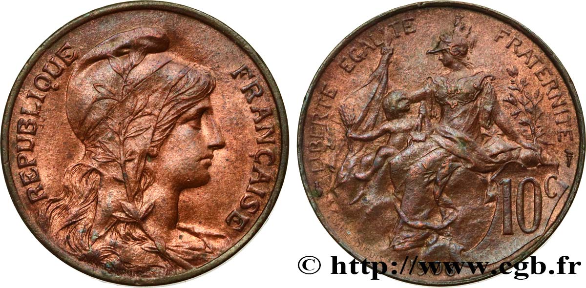 10 centimes Daniel-Dupuis 1906  F.136/15 EBC58 