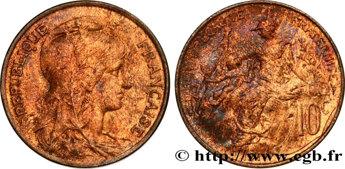 10 centimes Daniel-Dupuis 1911  F.136/20 VZ60 