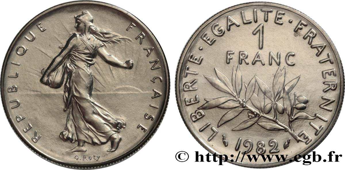 1 franc Semeuse, nickel 1982 Pessac F.226/27 MS