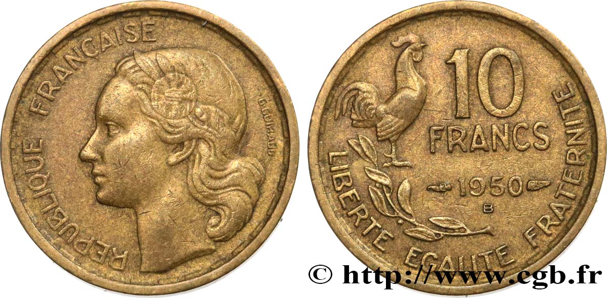 10 francs Guiraud 1950 Beaumont-Le-Roger F.363/3 XF40