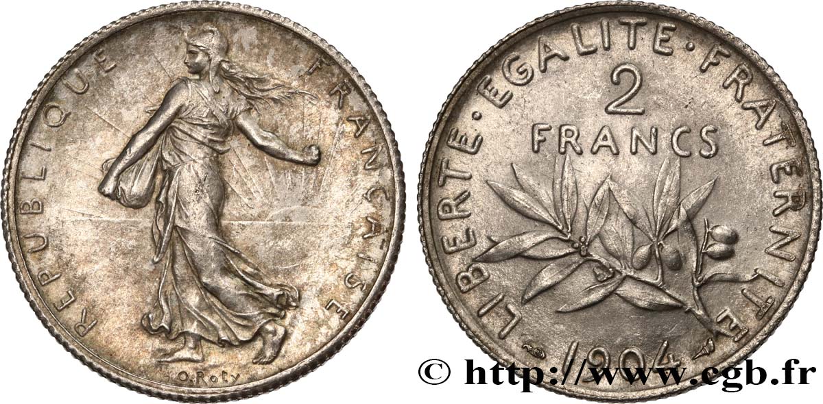 2 francs Semeuse 1904  F.266/8 VZ58 