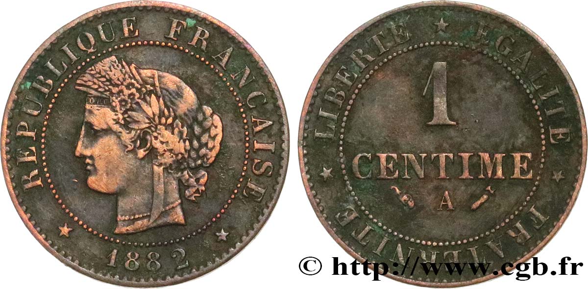 1 centime Cérès 1882 Paris F.104/10 TB
