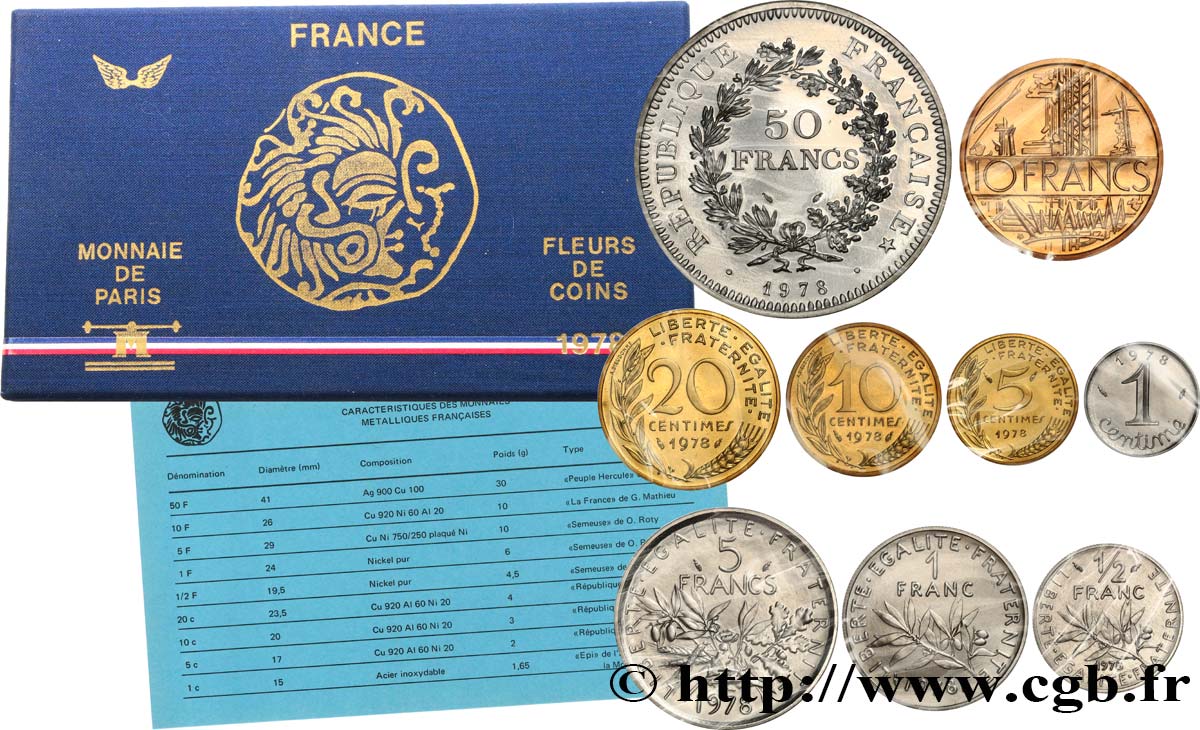 Boîte Fleur de Coins 1978 Paris F.5000/28 MS 