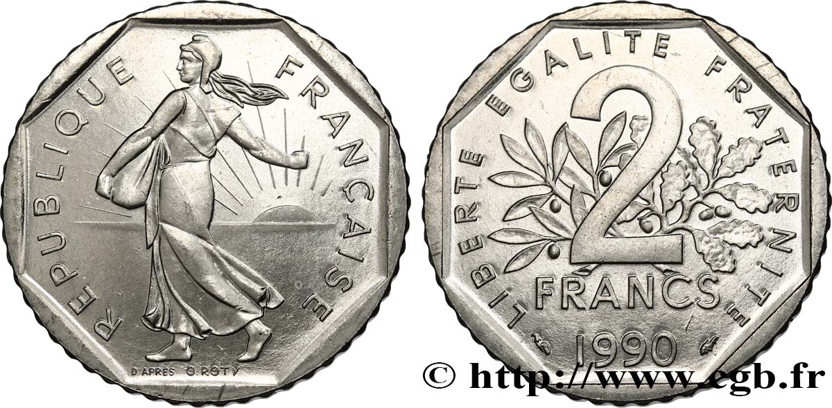 2 francs Semeuse, nickel 1990 Pessac F.272/14 MS