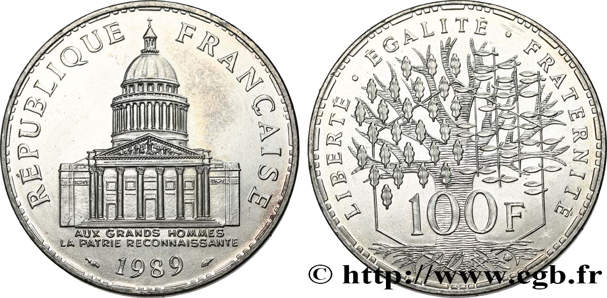 100 francs Panthéon 1989 F.451/9 SUP+