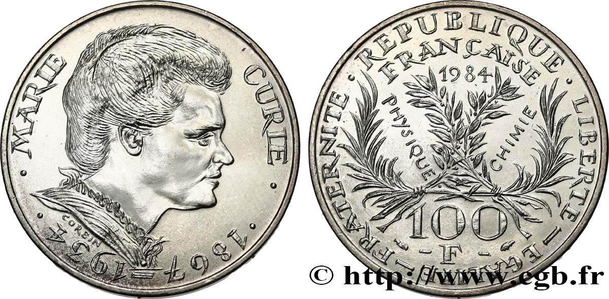 100 francs Marie Curie 1984 F.452/2 MS