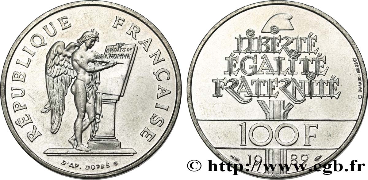 100 francs Droits de l’Homme 1989 F.457/2 SUP+