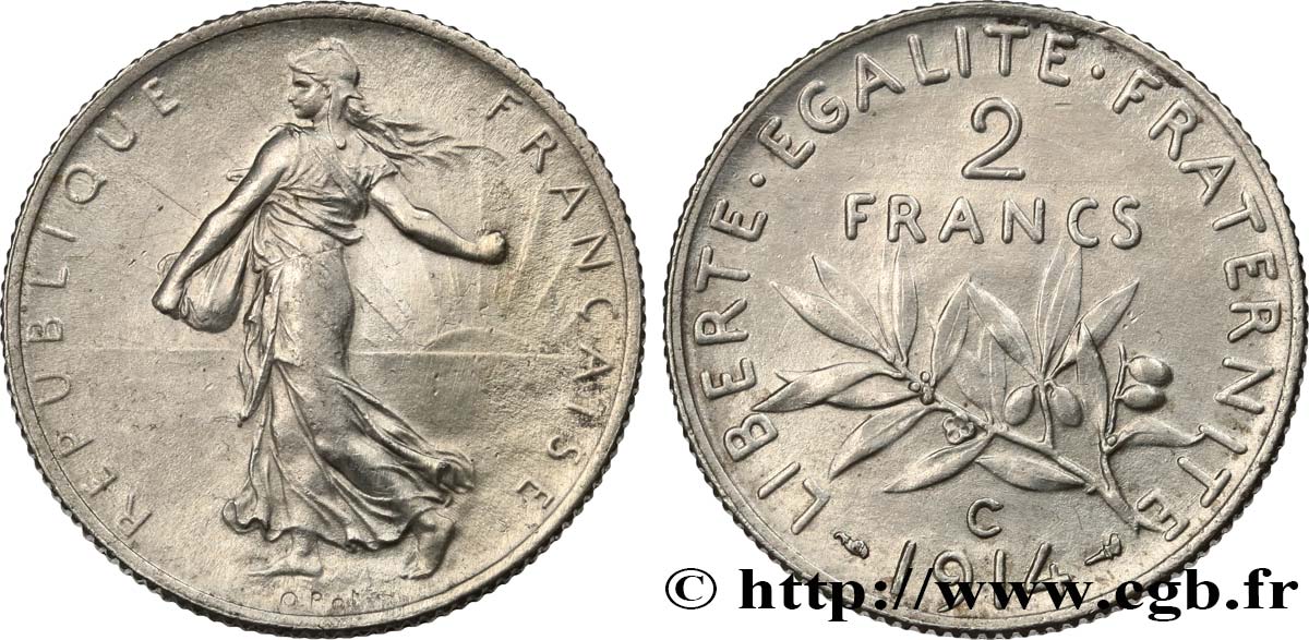 2 francs Semeuse 1914 Castelsarrasin F.266/16 TTB50