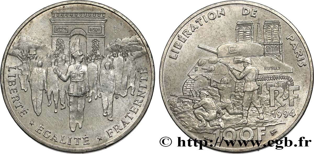 100 francs Libération de Paris 1994 F.462/2 SUP