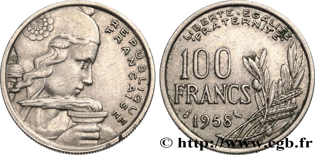100 francs Cochet, Chouette 1958 F.450/13 XF