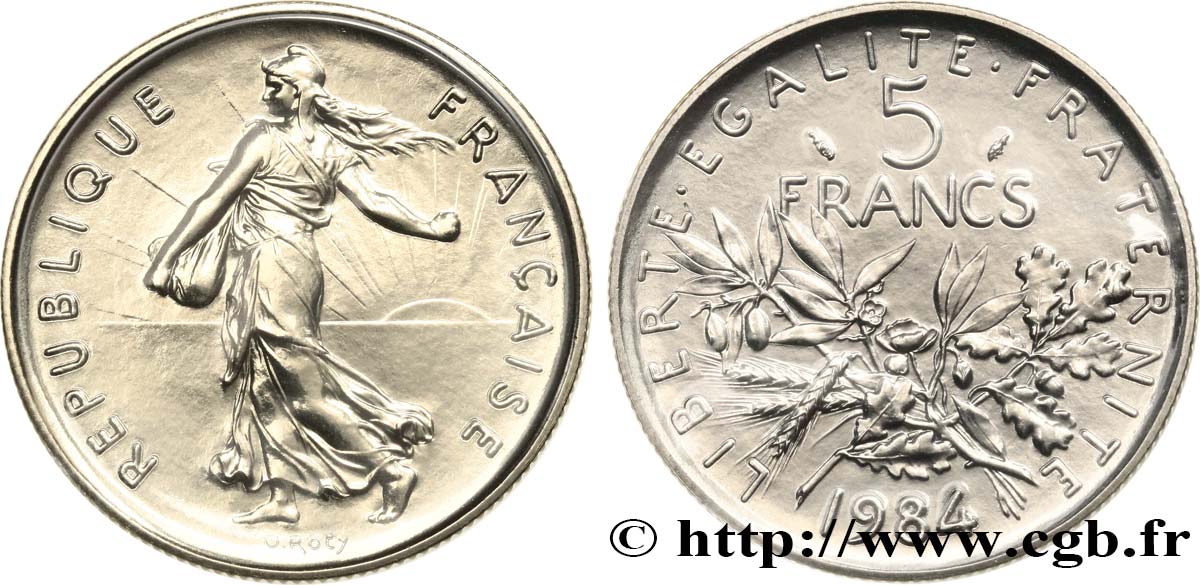 5 francs Semeuse, nickel 1984 Pessac F.341/16 FDC