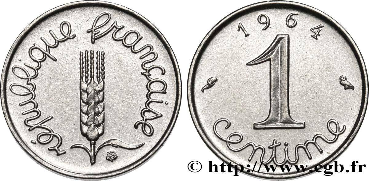 1 centime Épi, avec rebord 1964 Paris F.106/9 SUP60