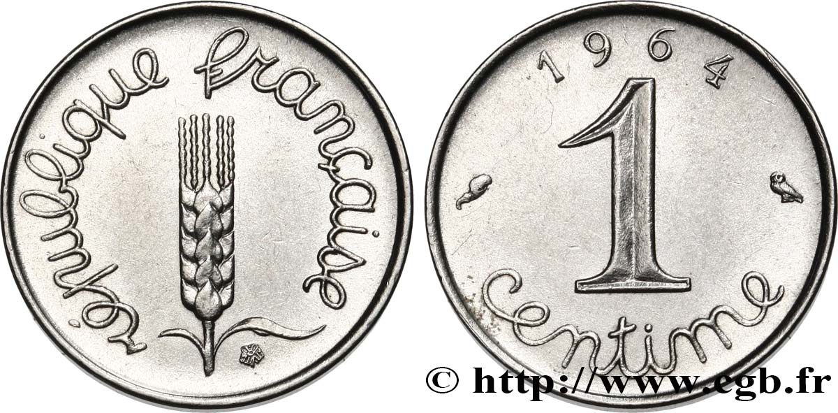 1 centime Épi, avec rebord 1964 Paris F.106/9 SUP60
