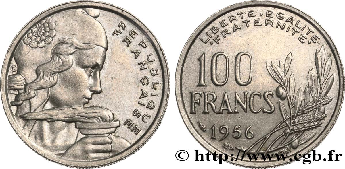 100 francs Cochet 1956 F.450/8 TTB45