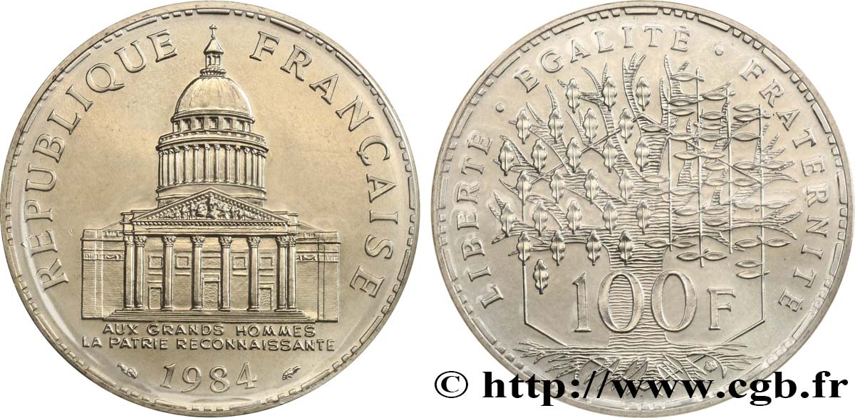 100 francs Panthéon 1984 F.451/4 FDC