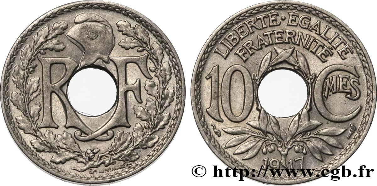 10 centimes Lindauer 1917  F.138/1 AU53 
