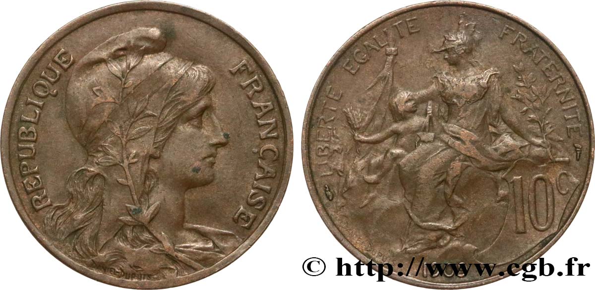 10 centimes Daniel-Dupuis 1909 F.136/18 TB30