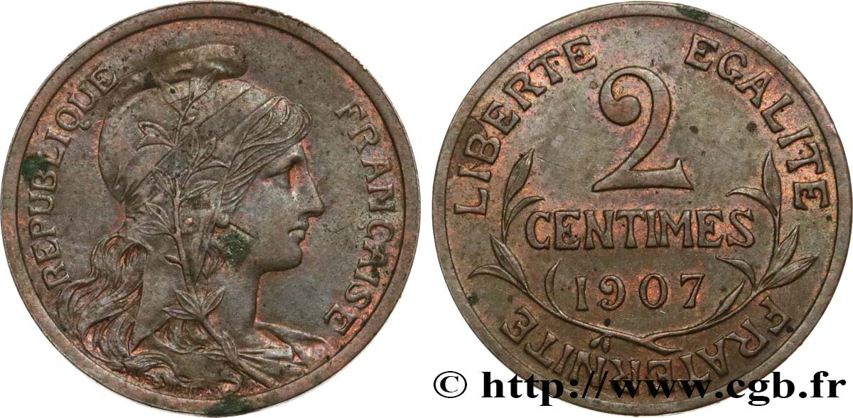 2 centimes Daniel-Dupuis 1907 Paris F.110/10 TTB+