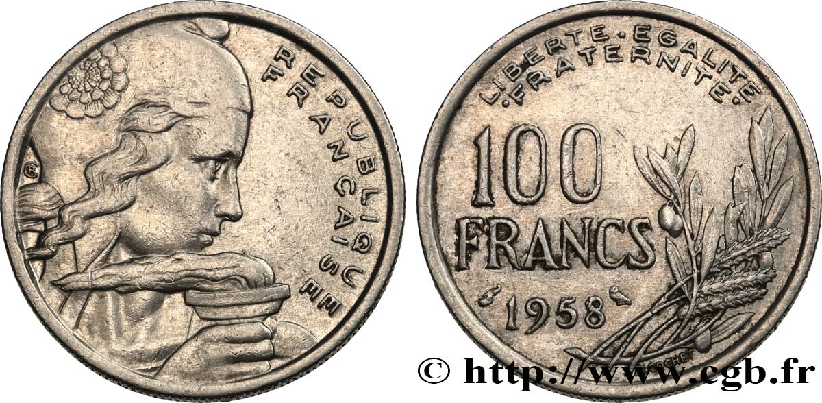 100 francs Cochet, Chouette 1958 F.450/13 VF