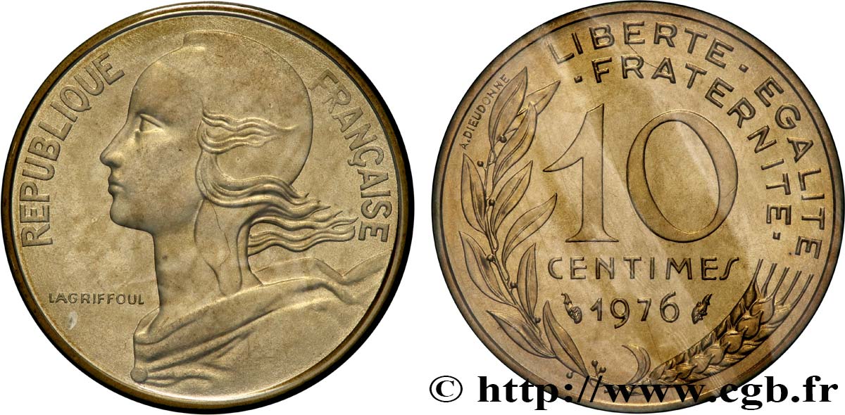 10 centimes Marianne 1976 Pessac F.144/16 MS