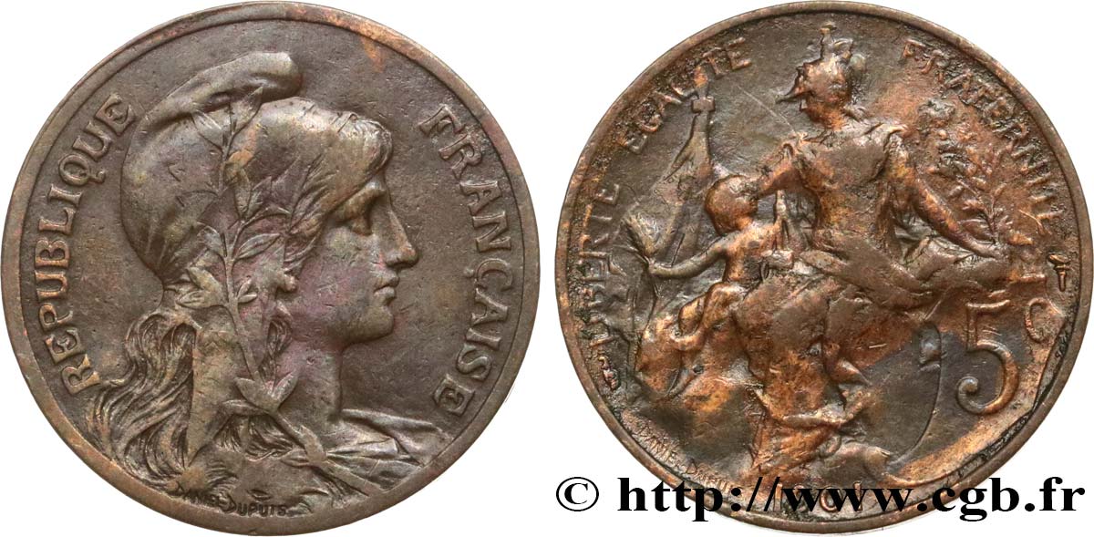 5 centimes Daniel-Dupuis 1901  F.119/11 MB25 