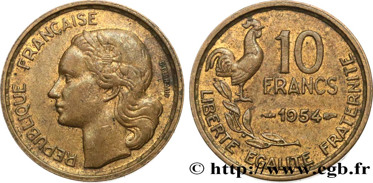 10 francs Guiraud 1954 F.363/10 VF20