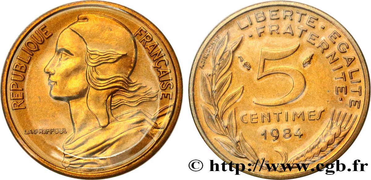5 centimes Marianne 1984 Pessac F.125/20 MS