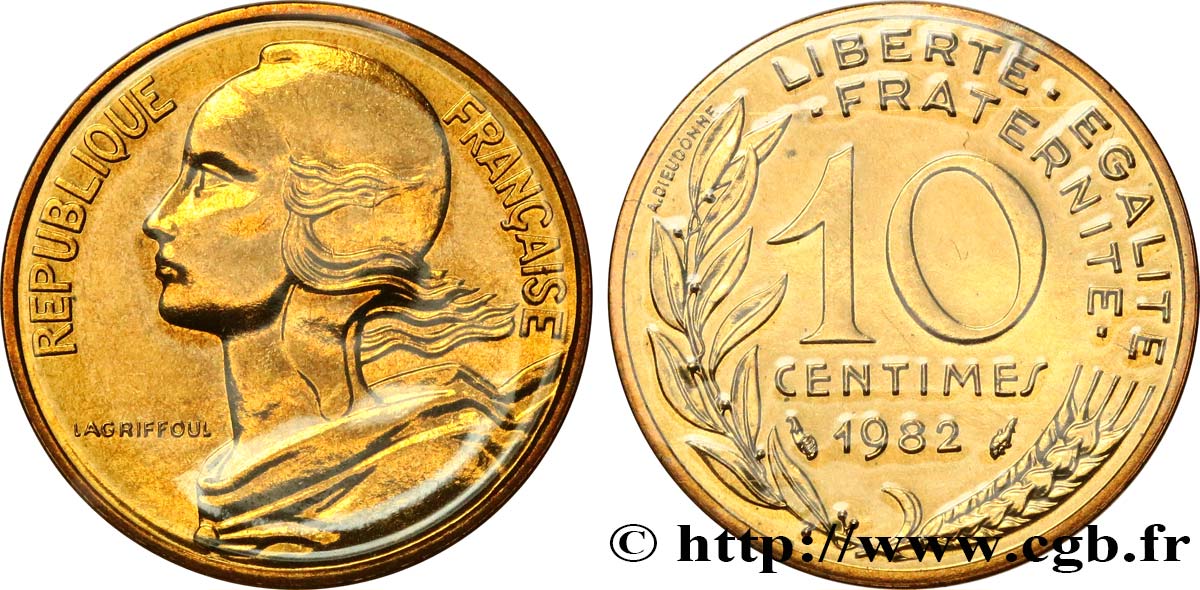 10 centimes Marianne 1982 Pessac F.144/22 MS 