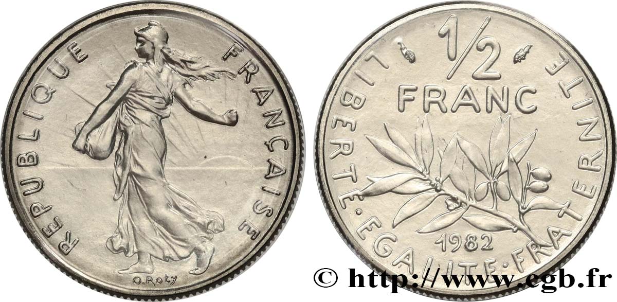 1/2 franc Semeuse 1982 Pessac F.198/21 ST 