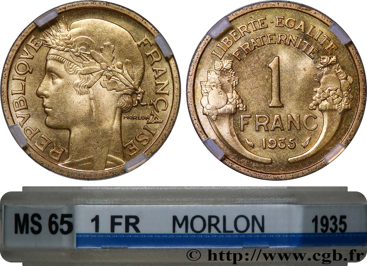 1 franc Morlon 1935 Paris F.219/6 FDC65 GENI