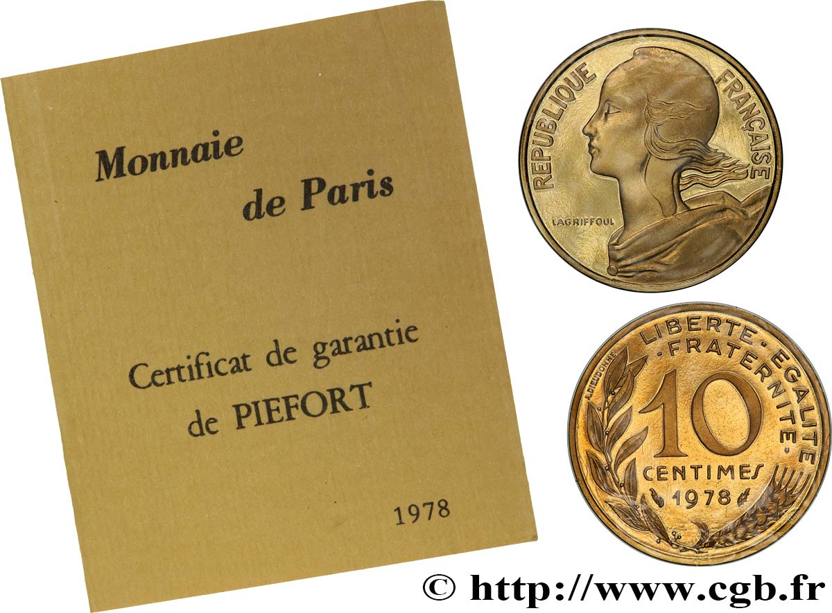 Piéfort Br-Al de 10 centimes Marianne 1978 Pessac GEM.46 P1 MS 