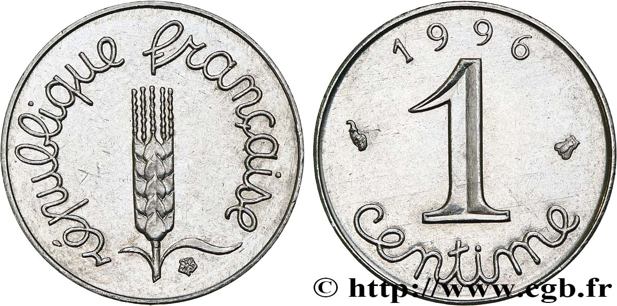 1 centime Épi, BU (Brillant Universel) 1996 Pessac F.106/56 FDC