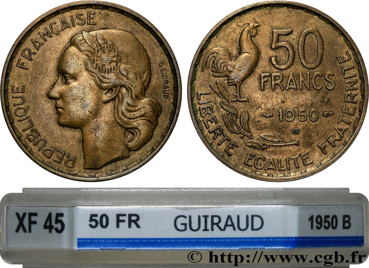 50 francs Guiraud 1950 Beaumont-Le-Roger F.425/4 TTB45 GENI