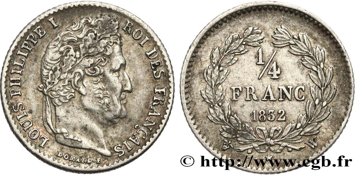 1/4 franc Louis-Philippe 1832 Lille F.166/29 BB45 