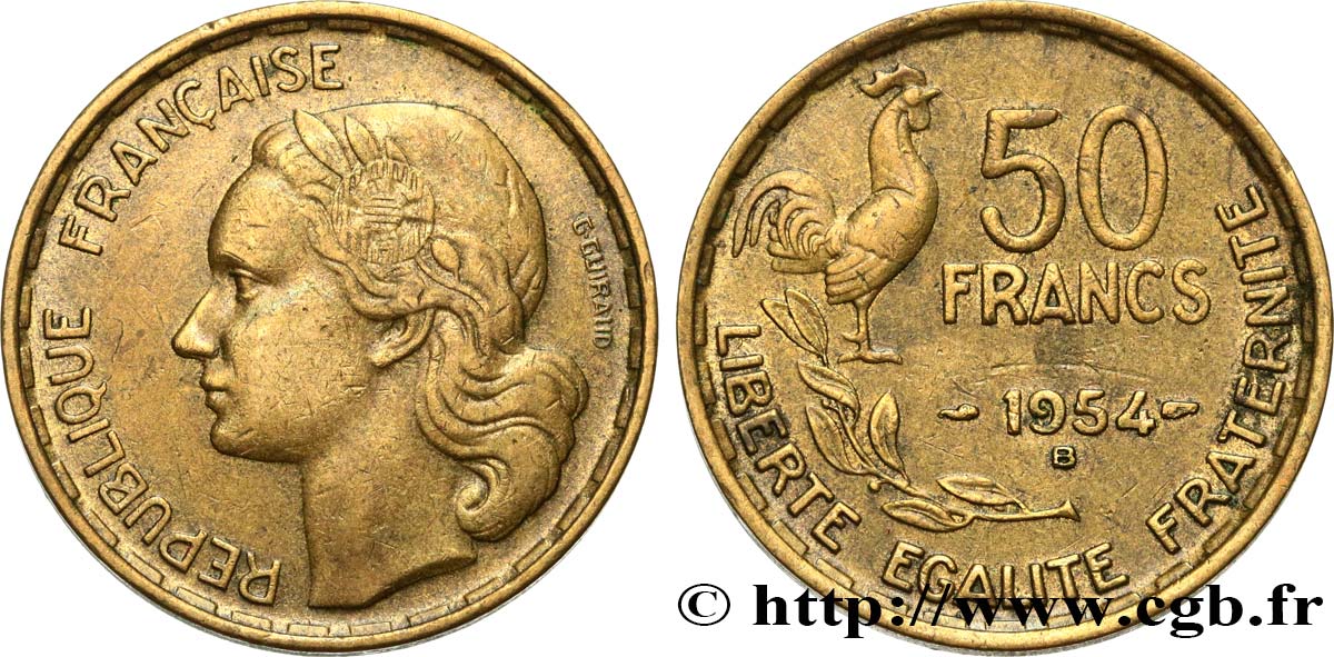 50 francs Guiraud 1954 Beaumont-le-Roger F.425/13 MB35