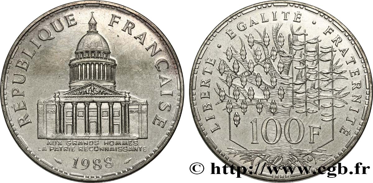 100 francs Panthéon 1988 F.451/8 AU