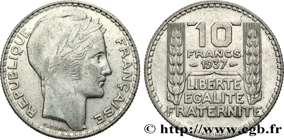 10 francs Turin 1937 F.360/8 TB+