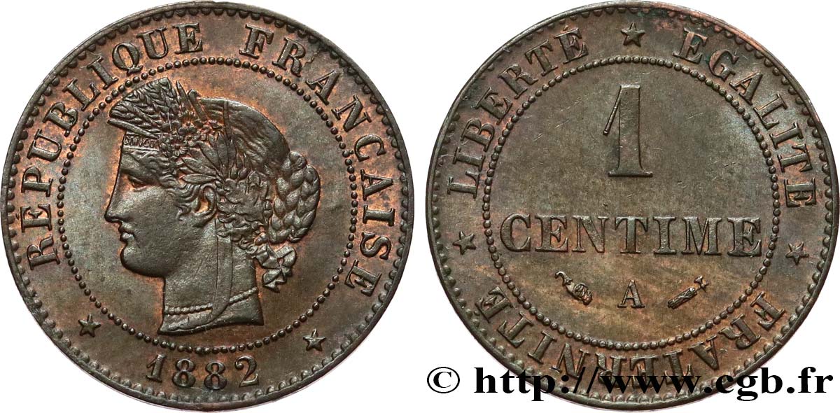 1 centime Cérès 1882 Paris F.104/10 TTB50