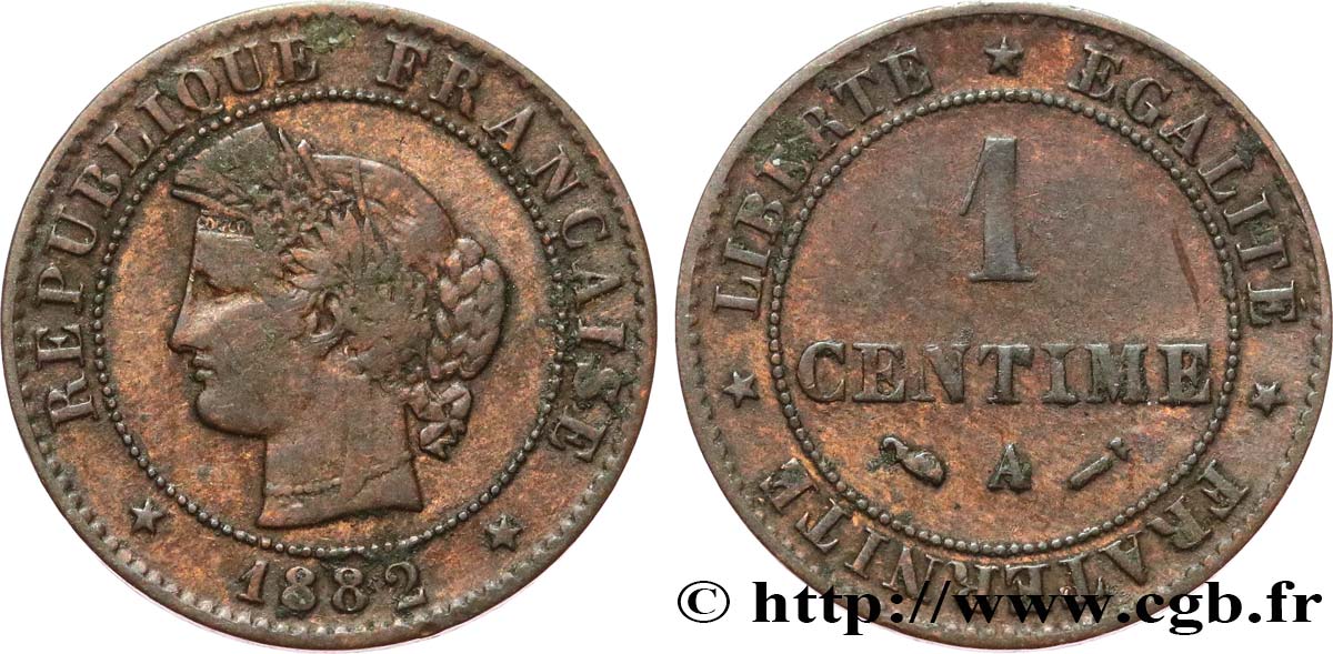 1 centime Cérès 1882 Paris F.104/10 TB25