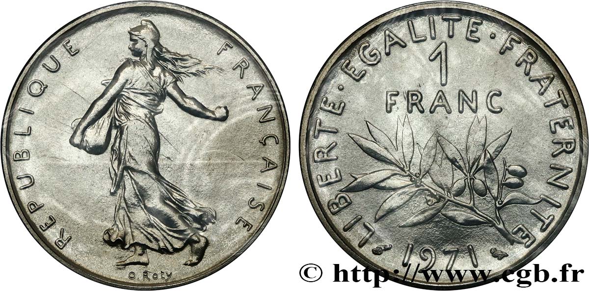 1 franc Semeuse, nickel 1971 Paris F.226/16 FDC 