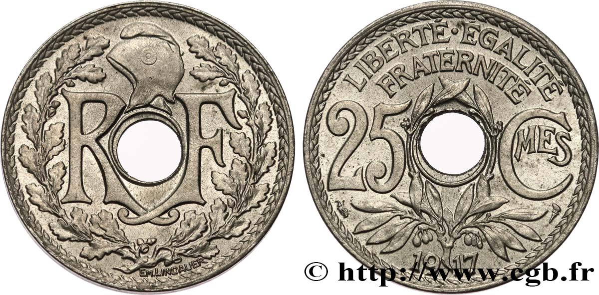 25 centimes Lindauer 1917 F.171/1 SPL63
