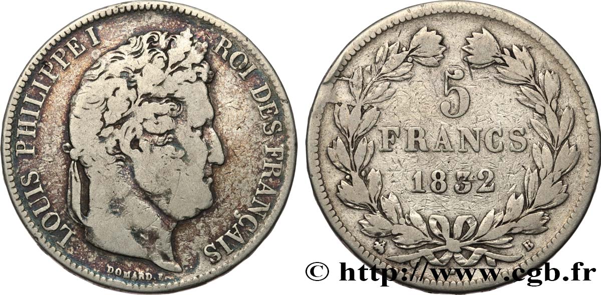 5 francs IIe type Domard 1832 Rouen F.324/2 TB