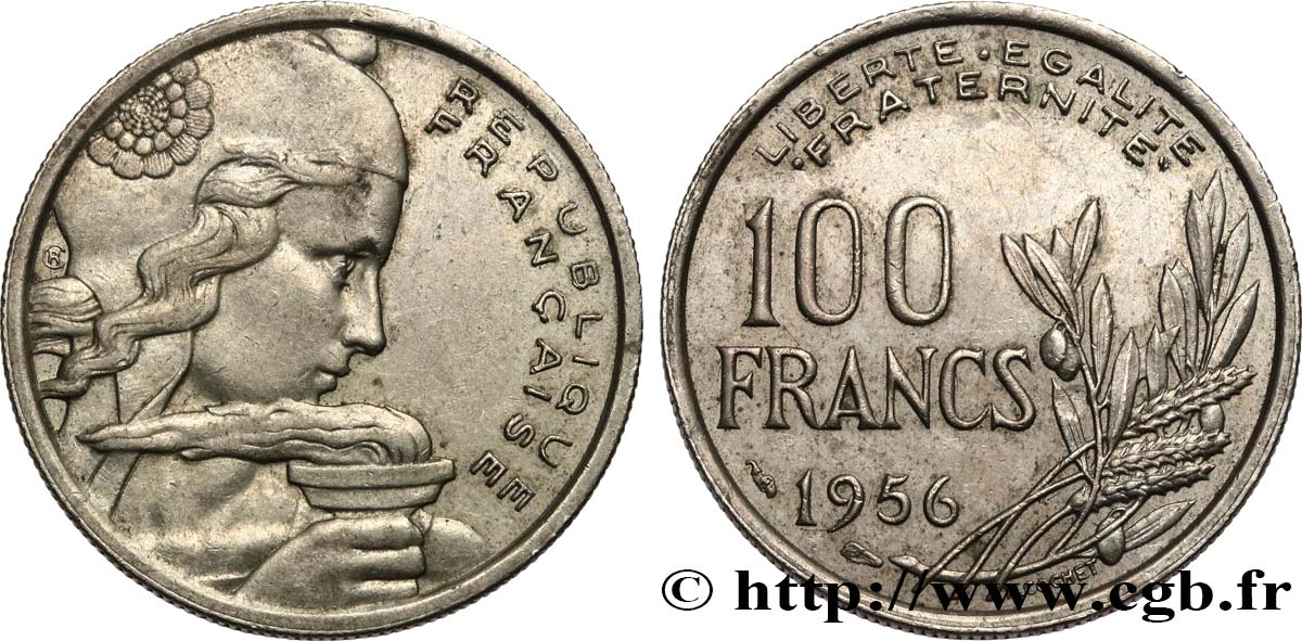 100 francs Cochet 1956 F.450/8 XF40