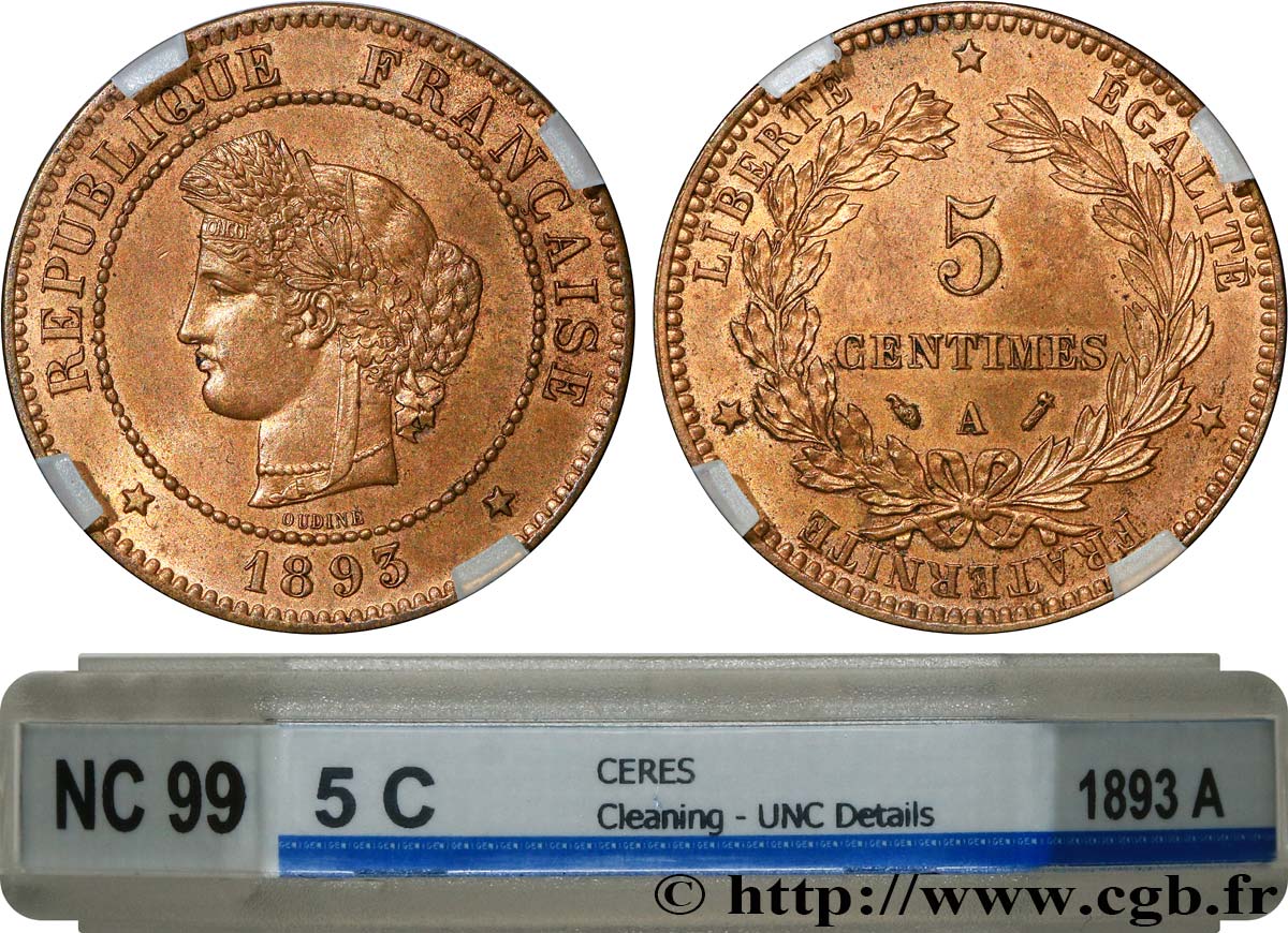 5 centimes Cérès 1893 Paris F.118/35 MS GENI