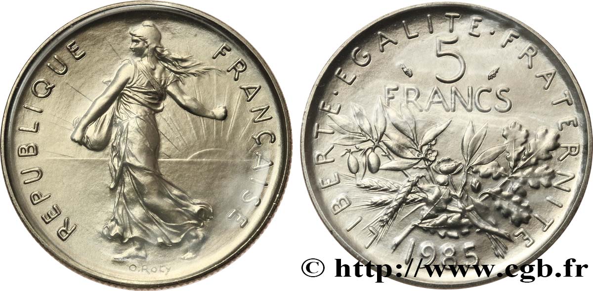 5 francs Semeuse, nickel 1985 Pessac F.341/17 MS