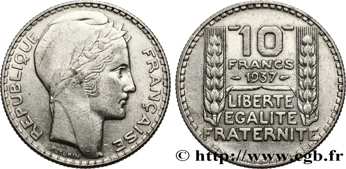 10 francs Turin 1937 F.360/8 TB+