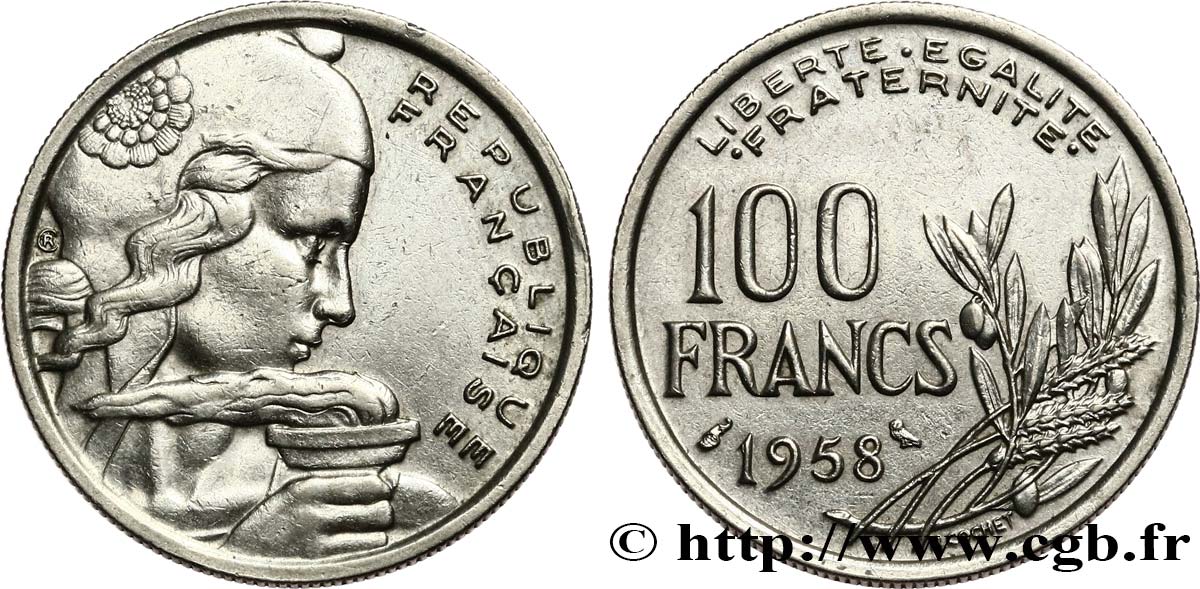 100 francs Cochet, Chouette 1958 F.450/13 BB