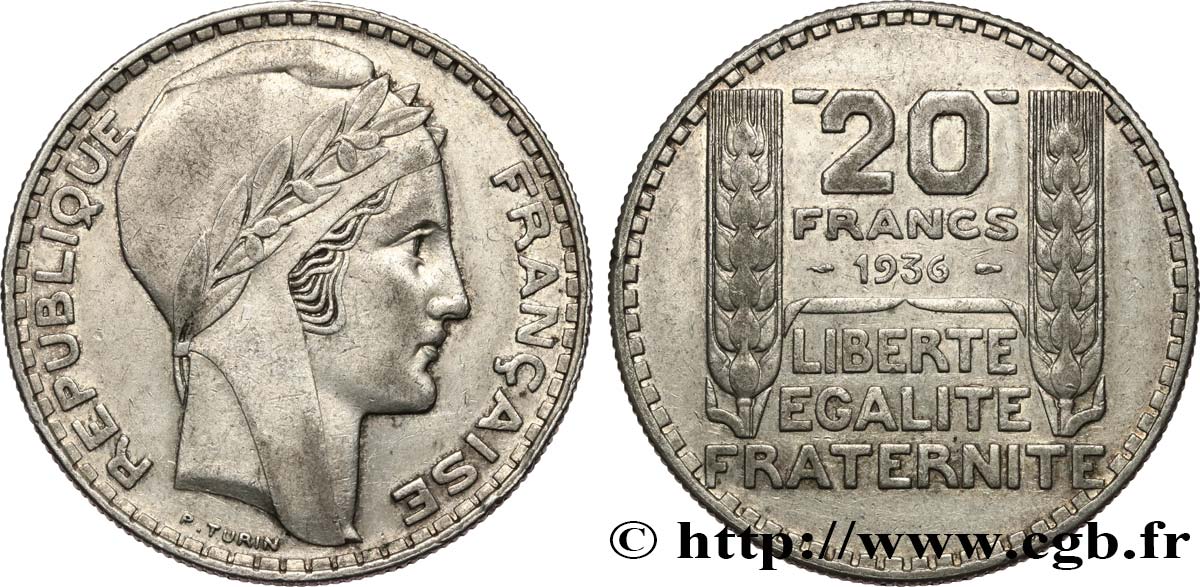 20 francs Turin 1936  F.400/7 XF 