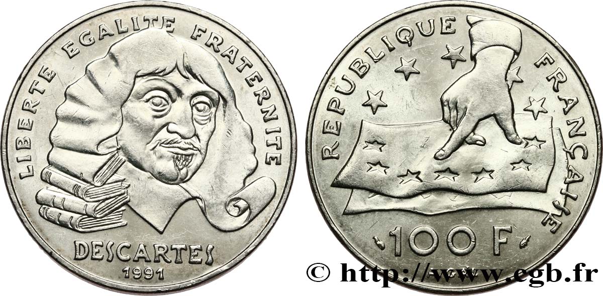 100 francs René Descartes 1991 F.459/2 VZ